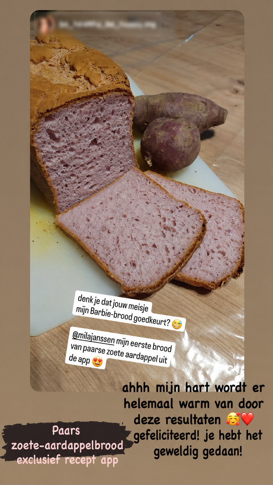 Bananenbrood gebakken door een beginner